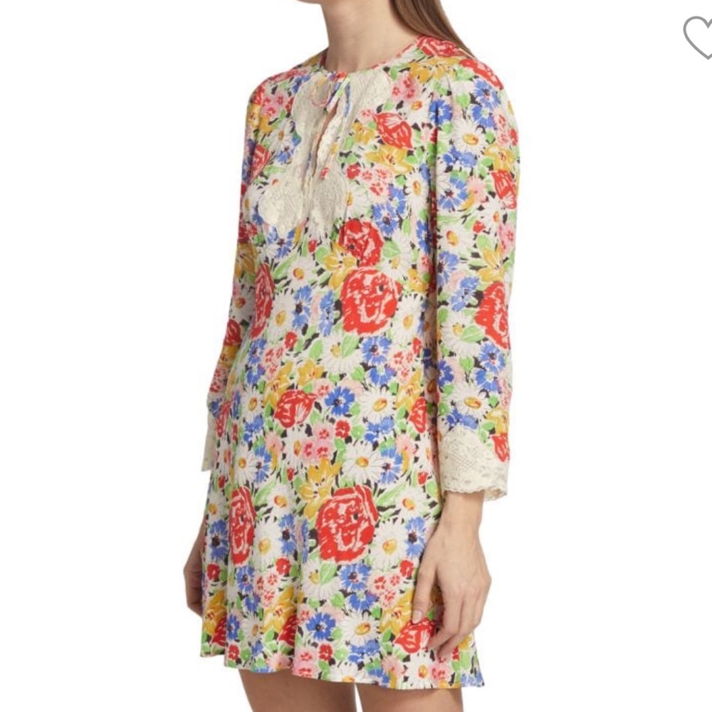 RIXO floral mini dress
